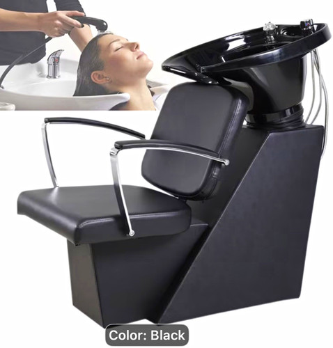 Black adjustable salon shampoo - adjustable,