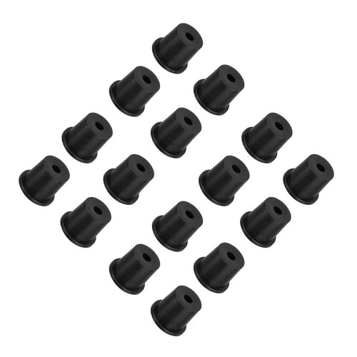 Durable black rubber hair - black,